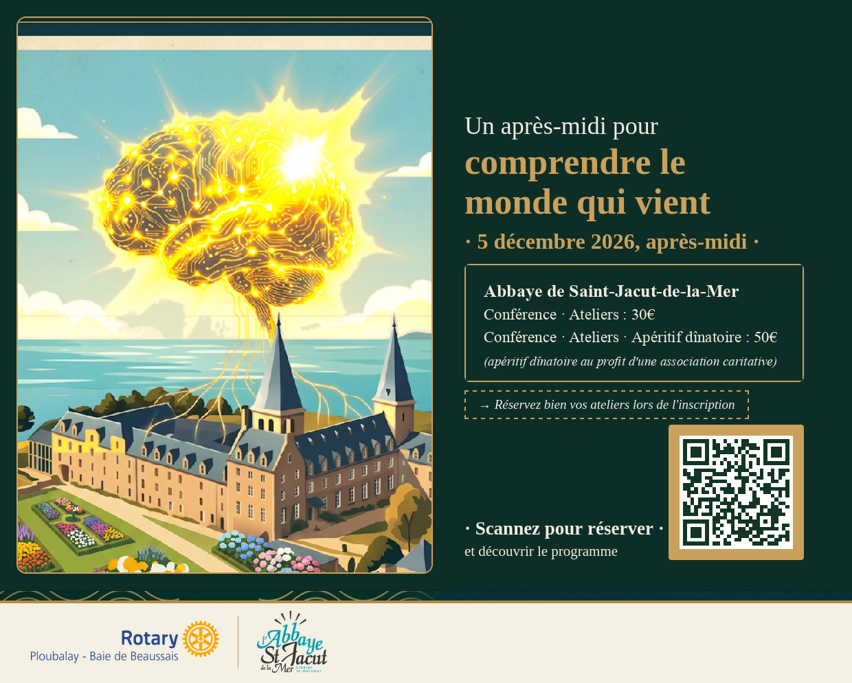 Un après-midi pour comprendre le monde qui vient, samedi 5 décembre 2026, Abbaye de Saint-Jacut-de-la-Mer